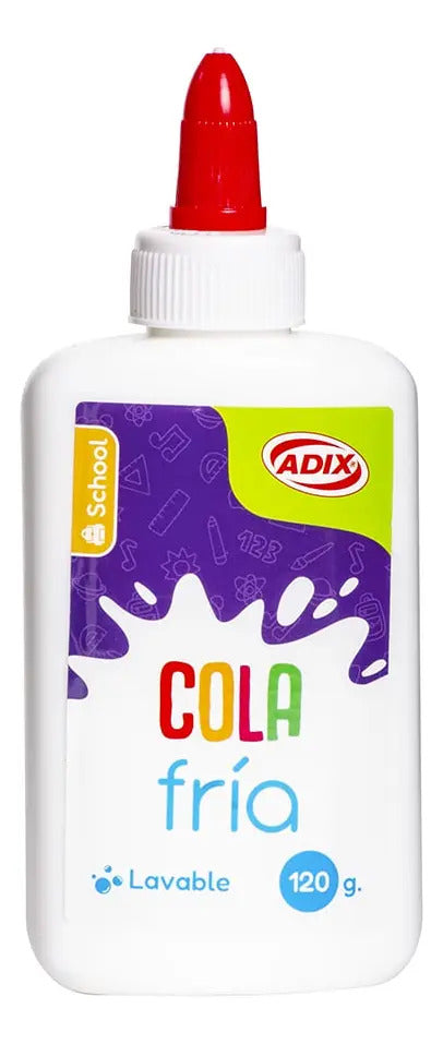 Cola Fría Lavable Adix 120g, Pegamento Escolar