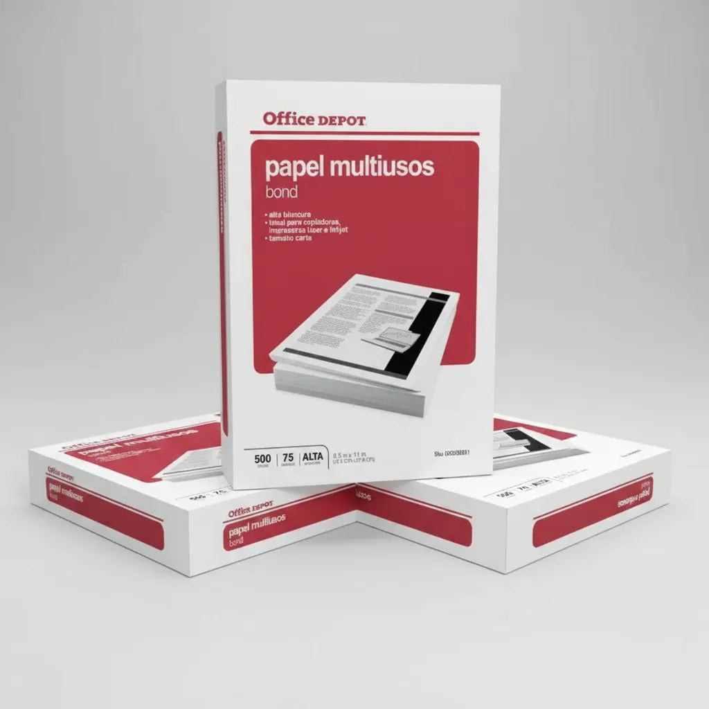 Resma Papel Fotocopia Office Depot Carta 75g 500h