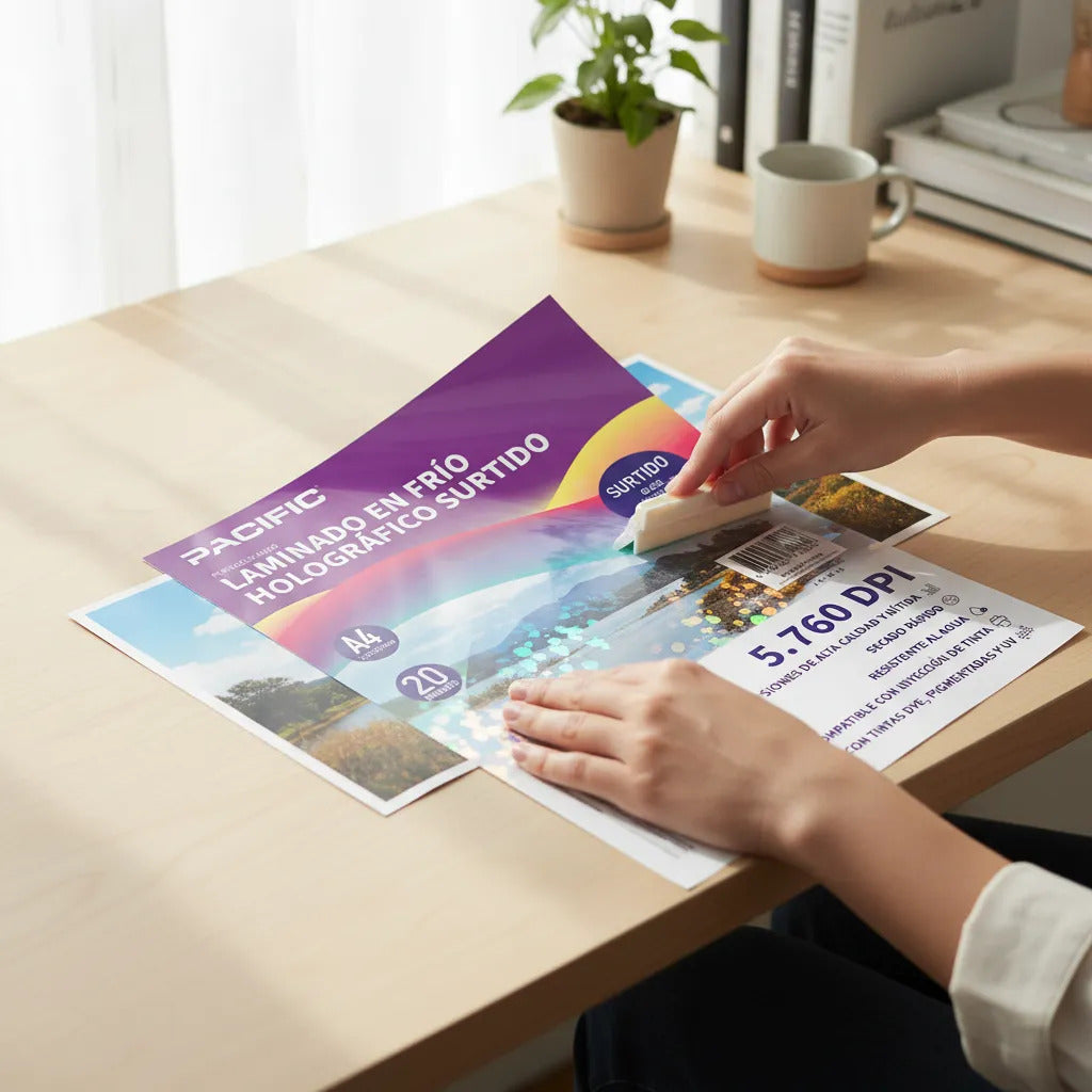 Laminado en Frío Holográfico A4 Diseños Surtidos