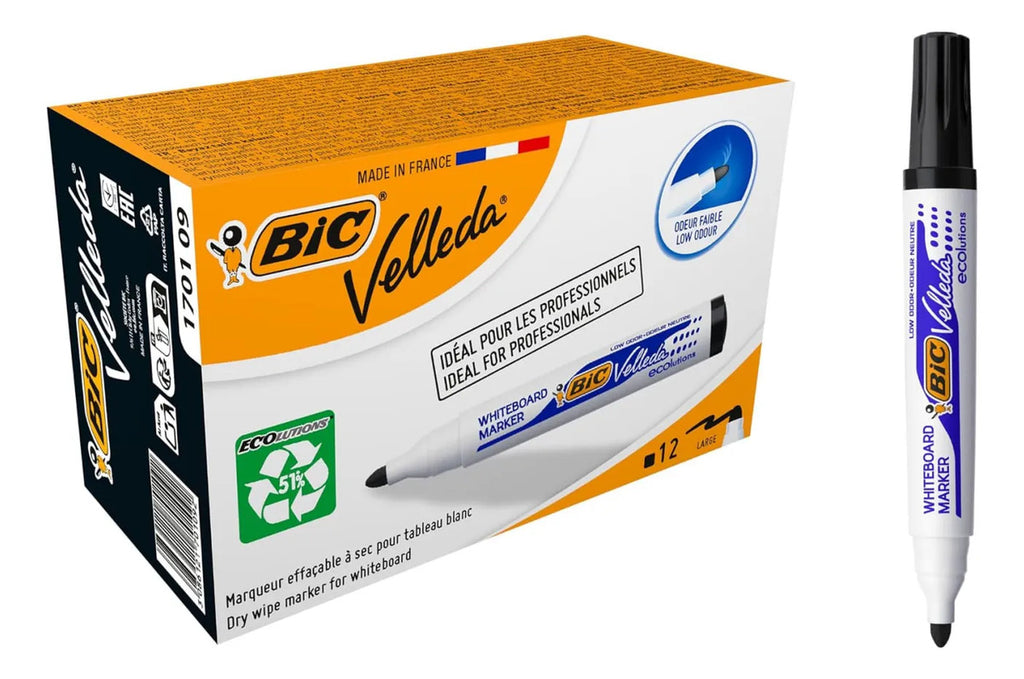 Caja 12 Marcadores BIC Ecolutions para Pizarra