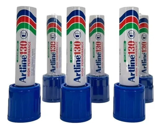 Marcador Permanente Artline 130 Punta Biselada Pack 6
