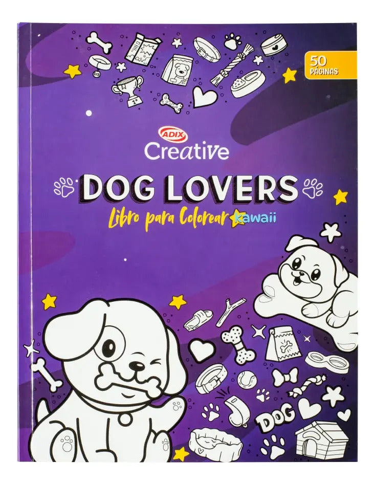 Libro para Colorear Dog Lover Kawaii Adix 50 Páginas