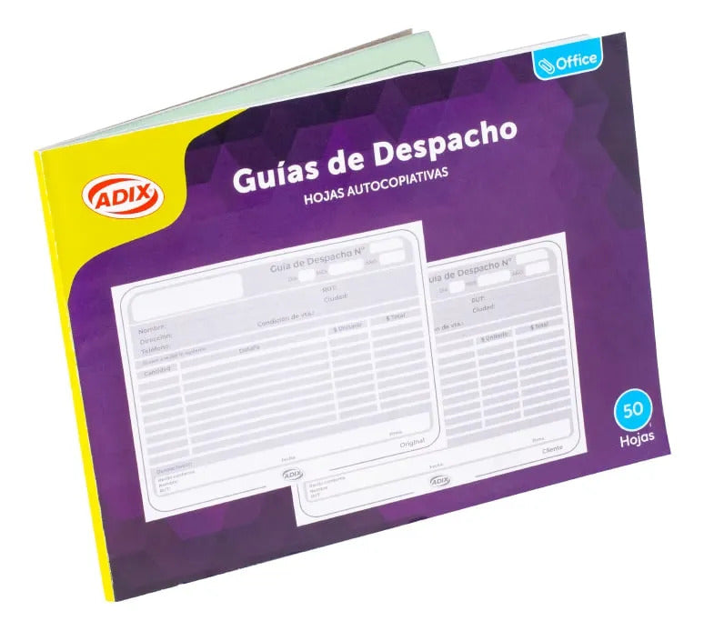 Talonario Guía De Despacho Autocopiativas 50hj Adix