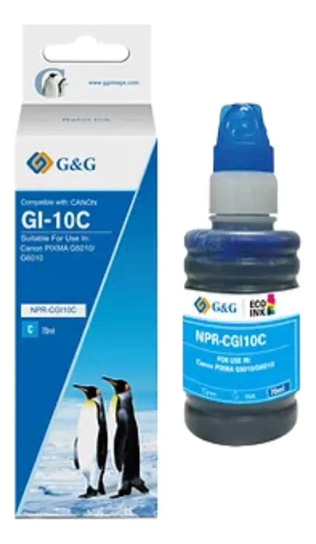 Pack 4 Tintas GI-10 Para Canon G6010 G7010 (4 Colores)