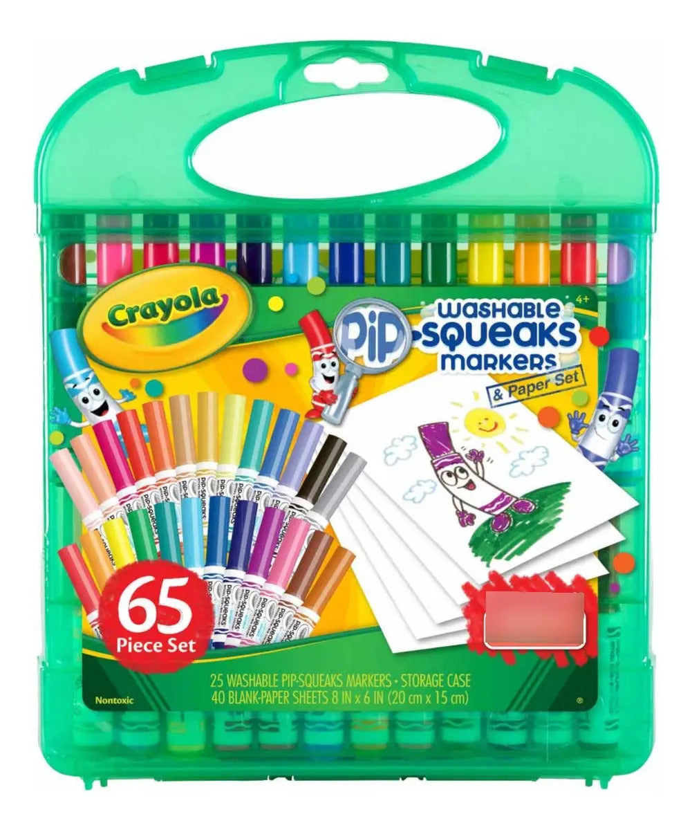 Maleta Crayola 25 Marcadores Lavables + 40 Hojas