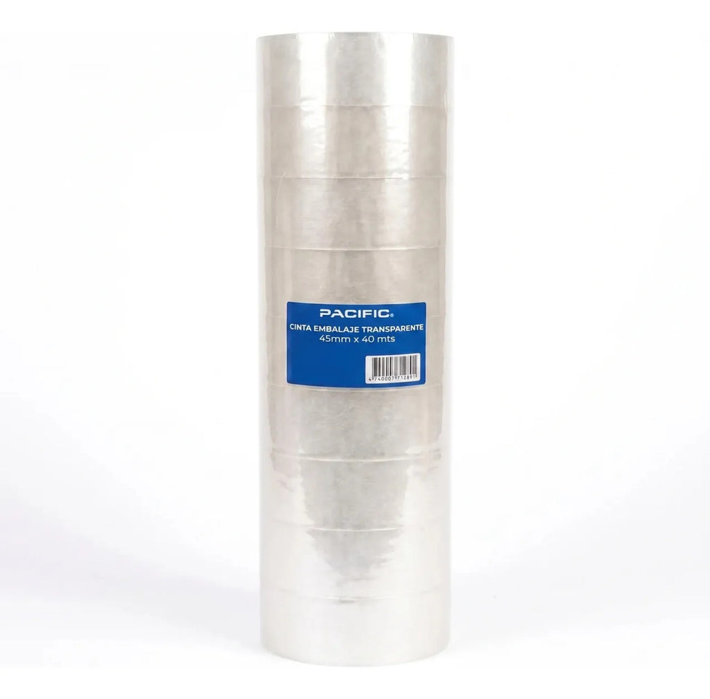 Pack 9 Cintas Embalaje Transparente Pacific 45mm