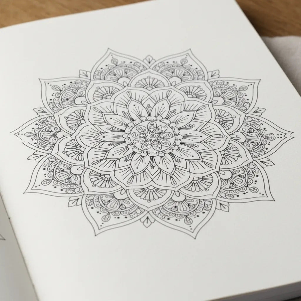Libro Para Colorear Mandala Flores Adix 50 Páginas