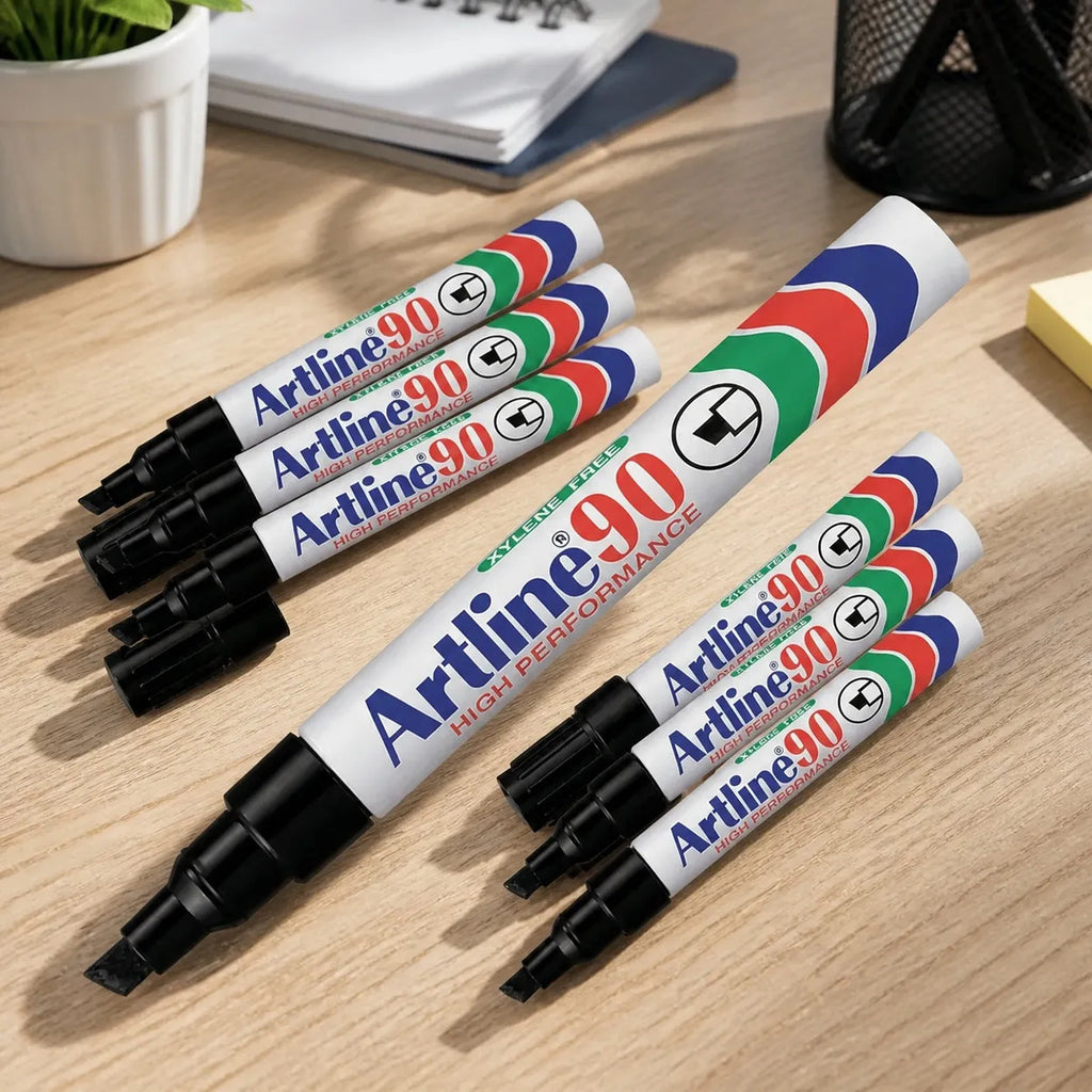 Marcador Permanente Artline 90 Negro Pack x6