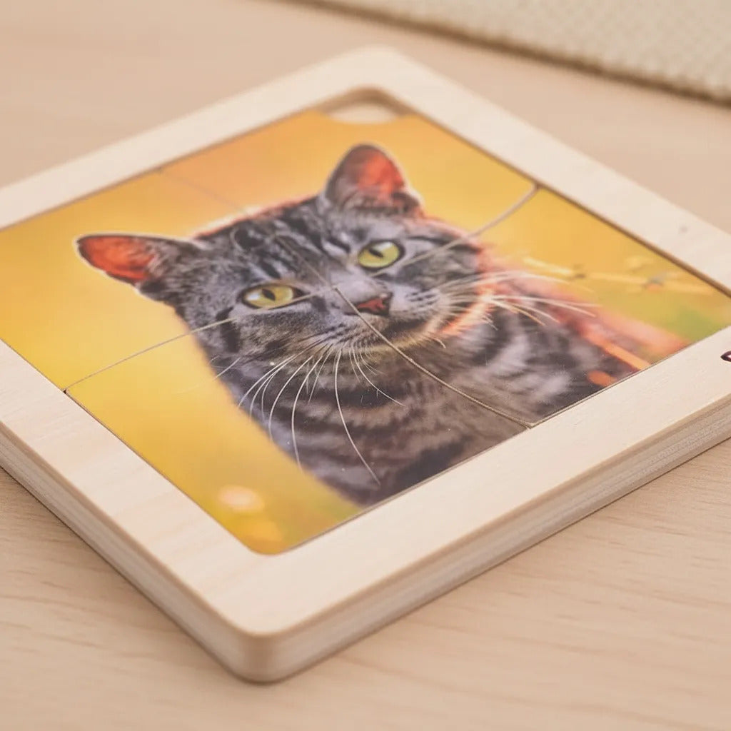 Puzzle de Madera Gato 4 Piezas Dactic