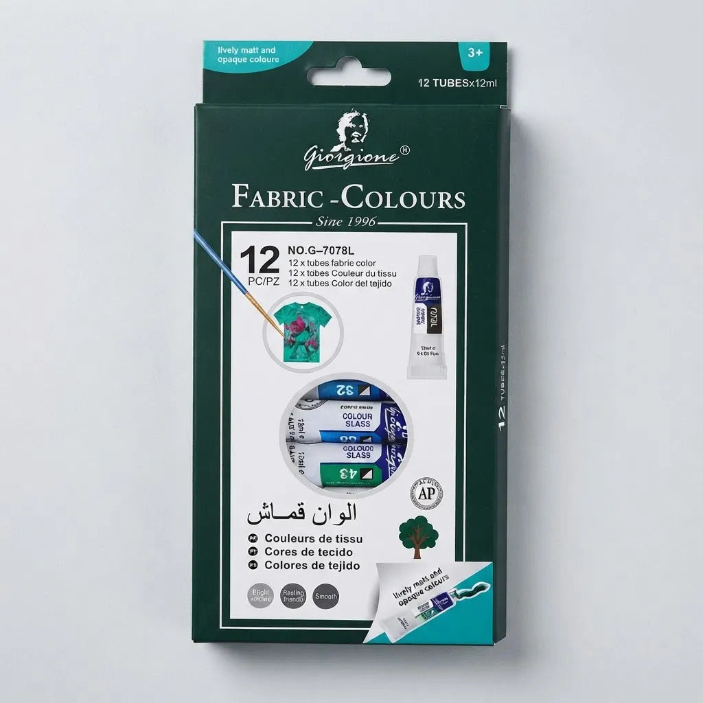 Témpera para Telas Pack 12 Colores Básicos 12ml