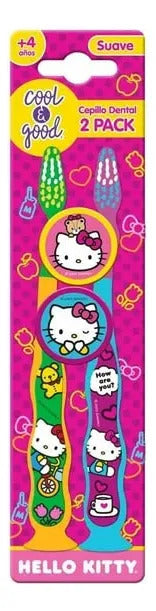 Cepillo Dental Suave Cool & Good Hello Kitty  2 Unidades