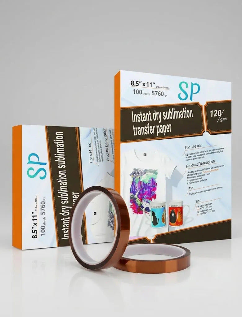 Pack Papel Sublimación Carta + Cinta Térmica