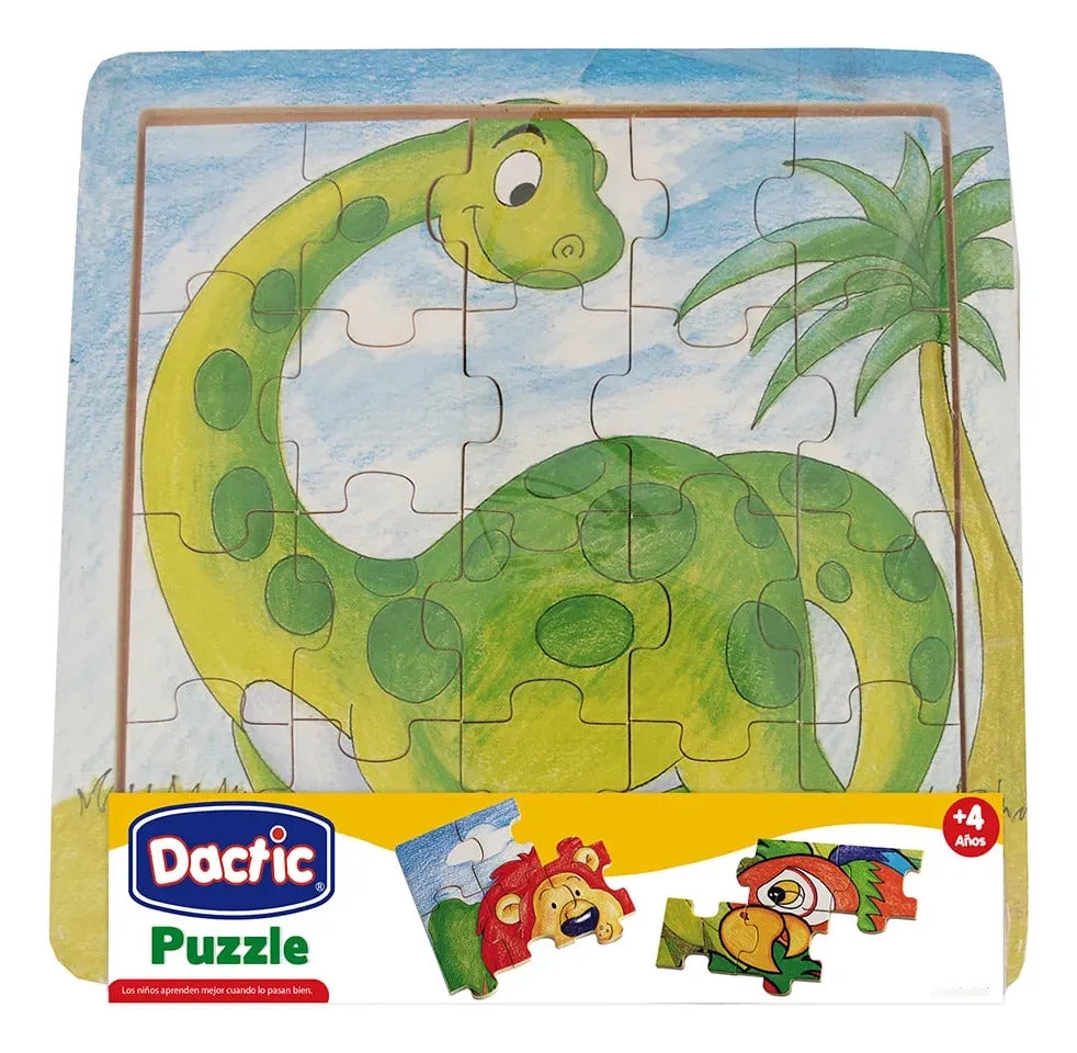 Puzzle de Madera Dinosaurio 20 Piezas Dactic