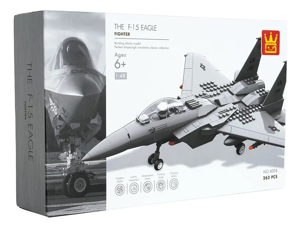 Avión F-15 Eagle Bloques de Construcción Wange 262 Piezas