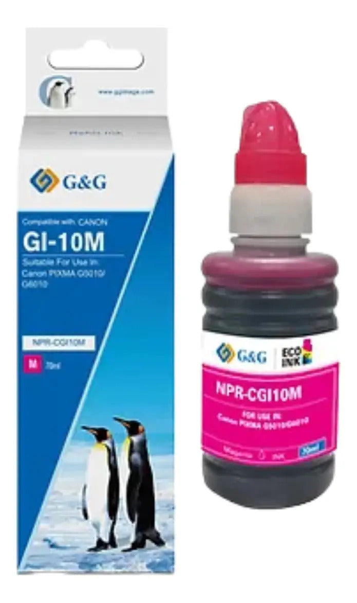 Pack 4 Tintas GI-10 Para Canon G6010 G7010 (4 Colores)