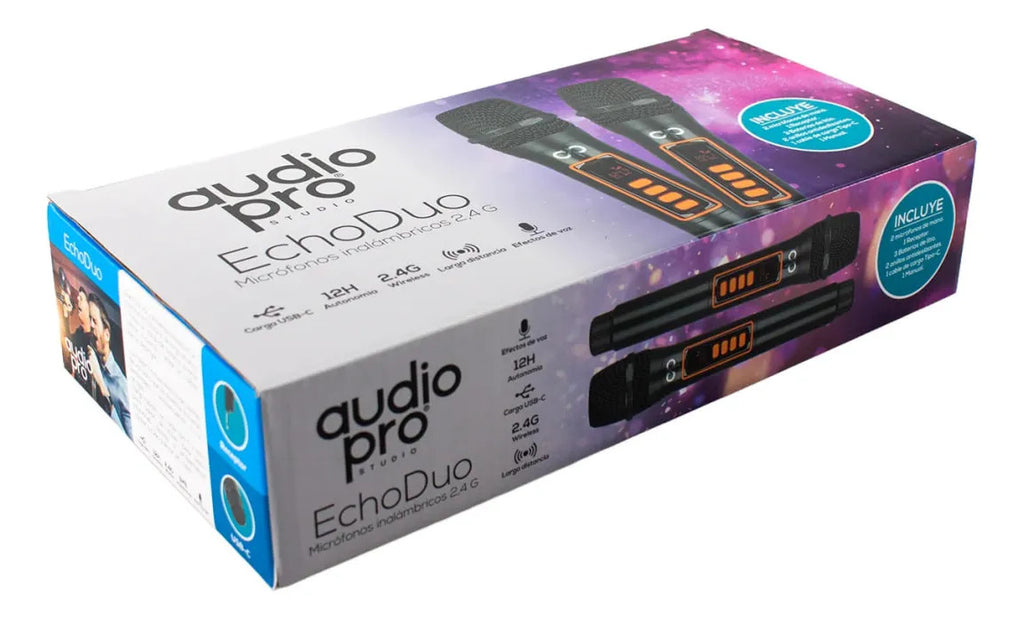 Par de Micrófonos Inalámbricos Lavalier USB-C Audiopro