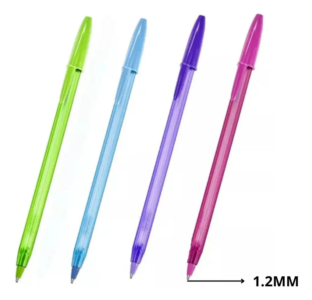 Bolígrafos Bic Cristal Fashion 1.2mm Pack x4