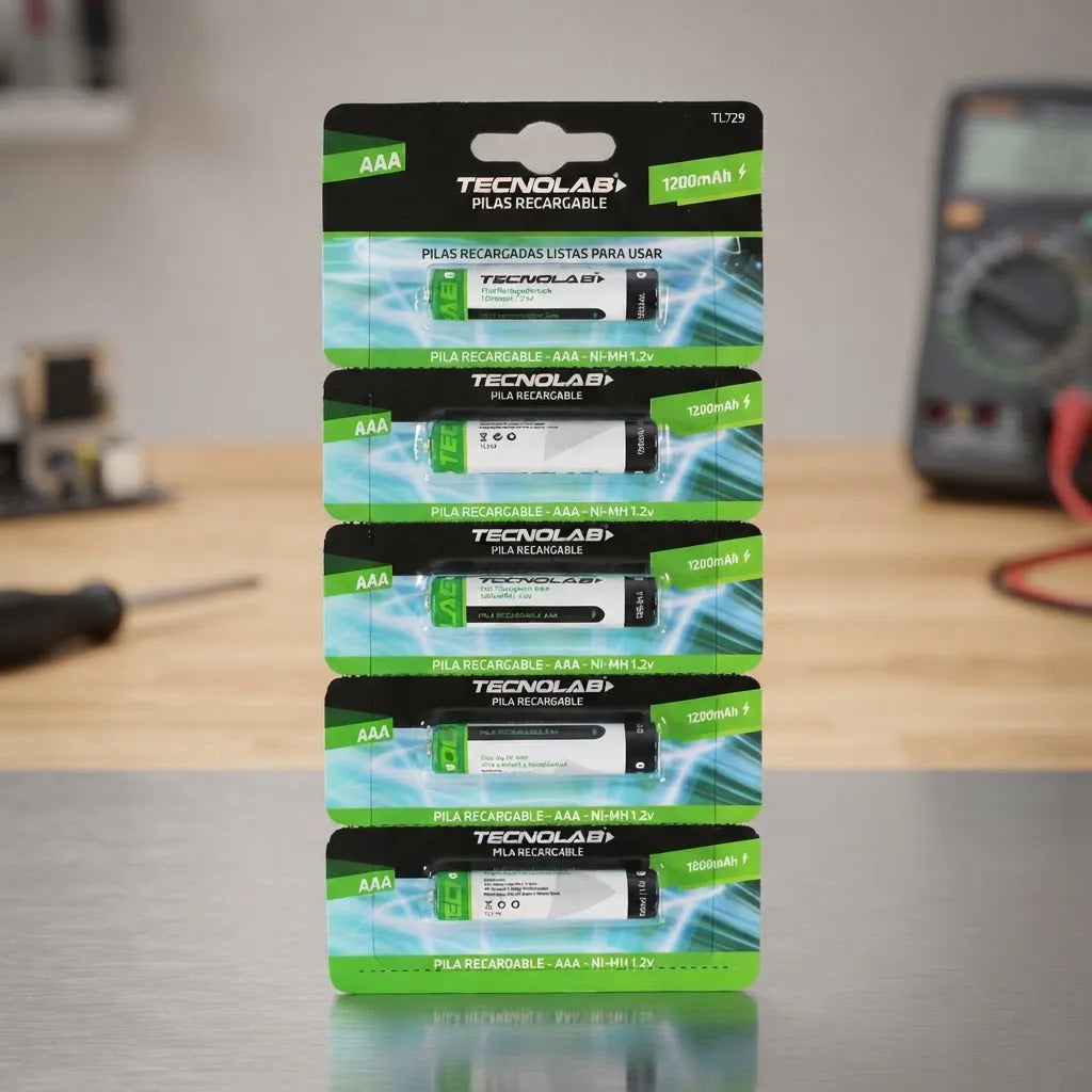 Pack 5 Pilas Recargables Tecnolab Aaa
