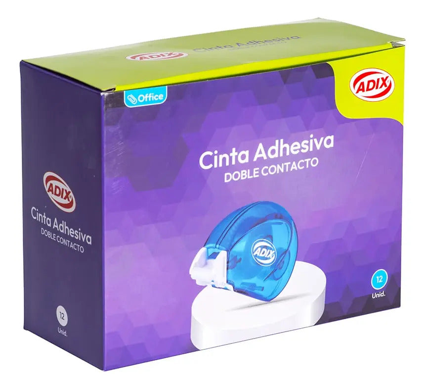 Cinta Doble Contacto Adix 8m, con Dispensador
