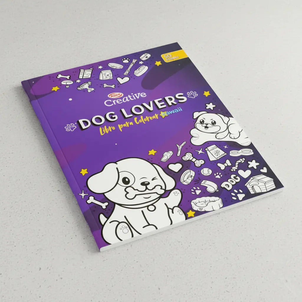Libro para Colorear Dog Lover Kawaii Adix 50 Páginas