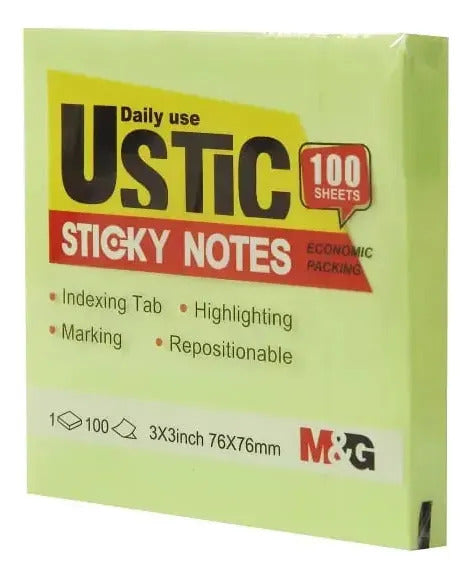 Notas Adhesivas M&G 76x76mm Pack x4 (400 hjs)