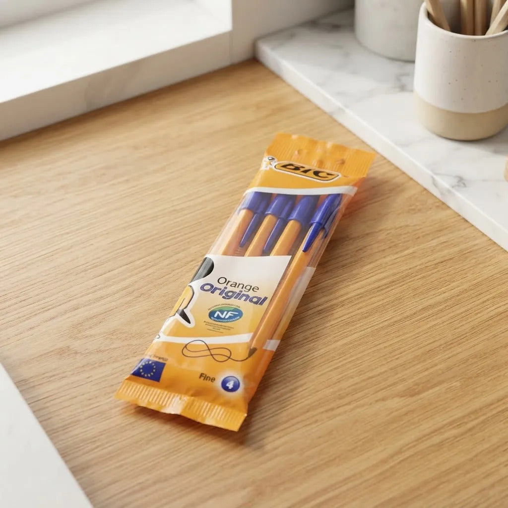 Bolígrafo Bic Retro 0.8mm Fino Pack 4 Lápiz Pasta Clásico