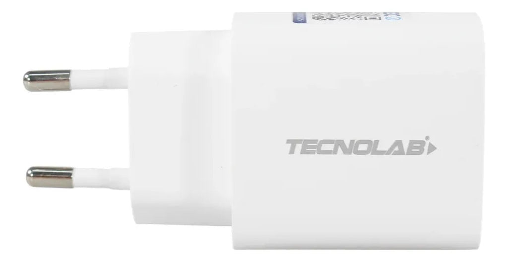Cargador Rápido Dual 20W Tecnolab + Cable USB-C a USB-C