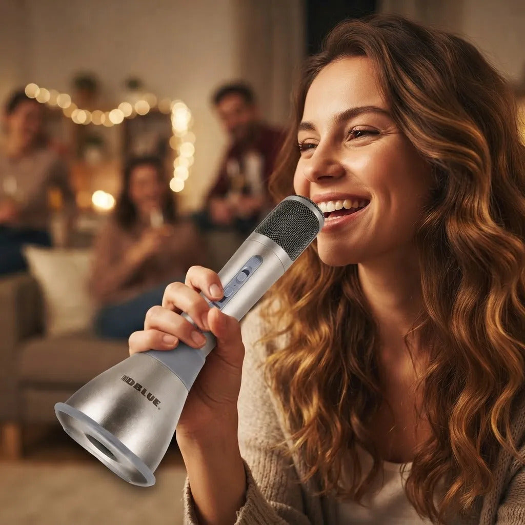 Micrófono Inalámbrico Karaoke Dblue (Altavoz Integrado)