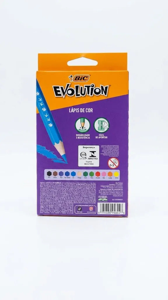 Lápices De Color Bic Evolution 12 Colores + 4 Lápices Hb