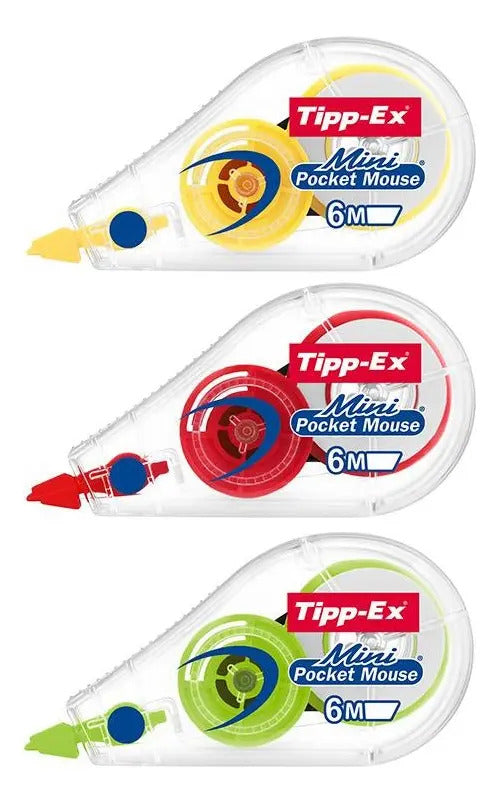 Cinta Correctora Tipp-Ex Pocket Mouse Pack 3 Unidades