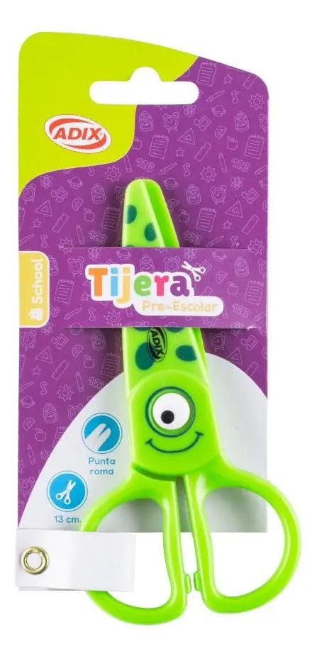 Tijera Pre-escolar Carita Adix 100% Plástica