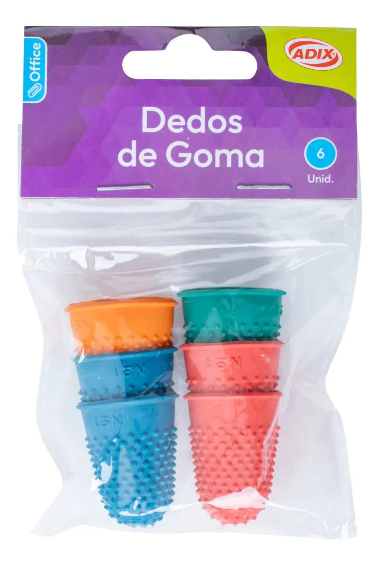 Dedos de Goma Adix N°11, Pack 6 Unidades
