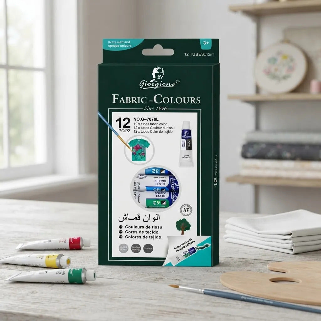 Témpera para Telas Pack 12 Colores Básicos 12ml