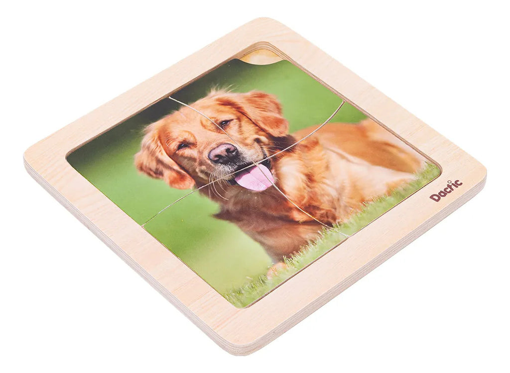 Puzzle de Madera Perro 4 Piezas Dactic