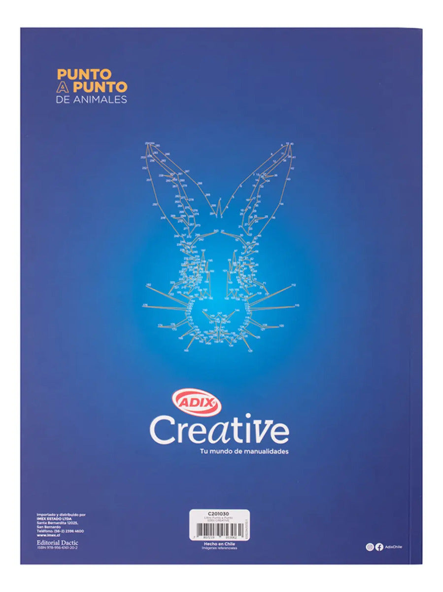 Libro Adix Creative Punto A Punto De Animales 52 Páginas