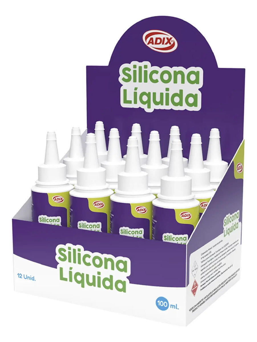 Silicona Líquida Adix 100 Ml Pegamento Transparente Fuerte