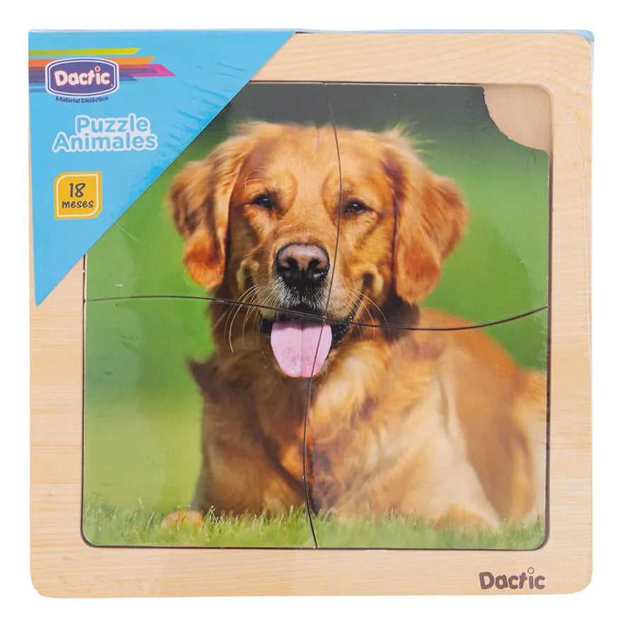 Puzzle de Madera Perro 4 Piezas Dactic