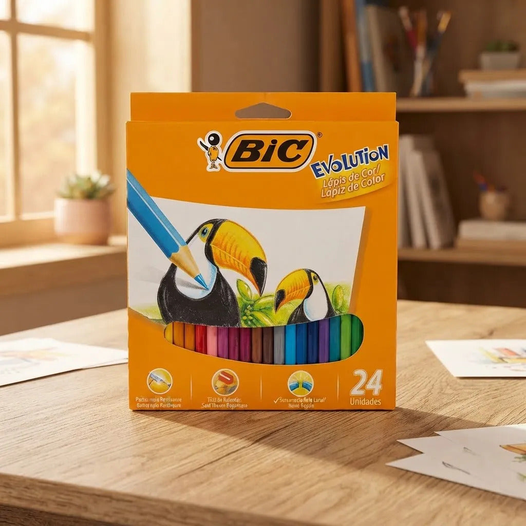 Lápices Bic Evolution 24 Colores Hexagonal
