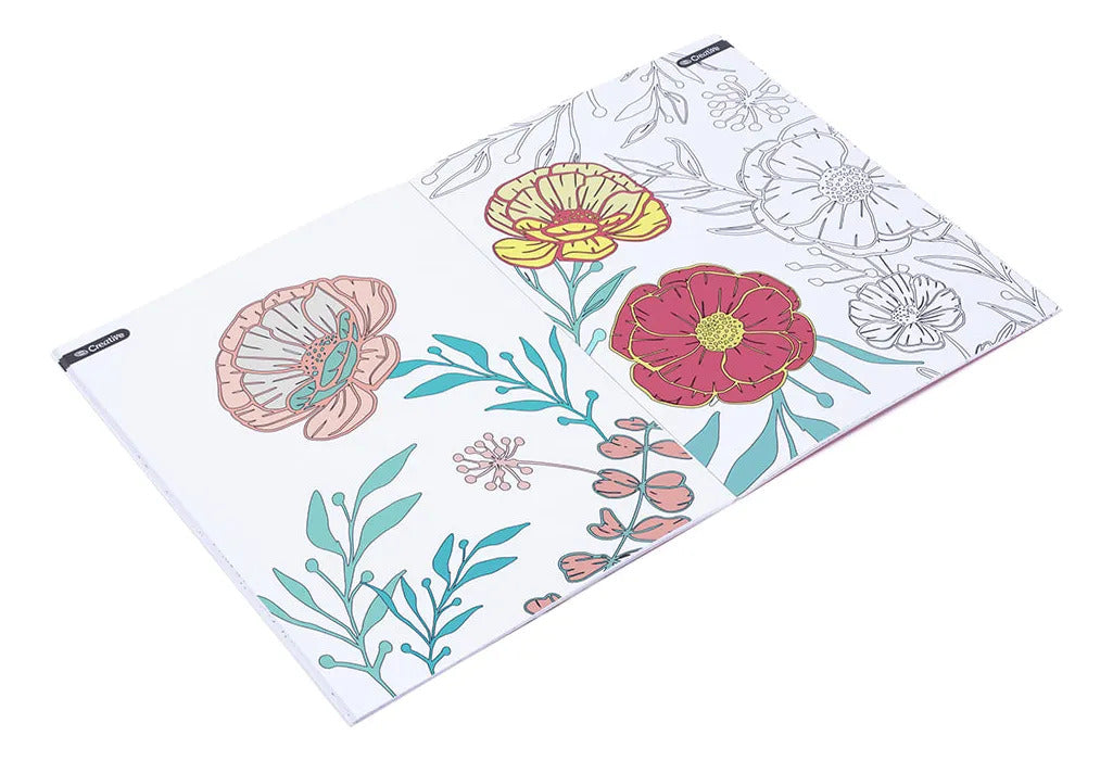 Libro Para Colorear Mandala Flores Adix 50 Páginas