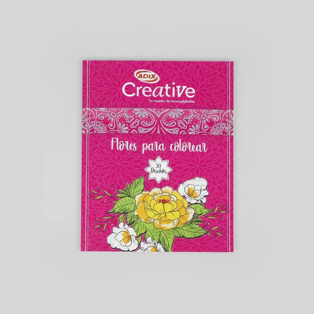 Libro Para Colorear Mandala Flores Adix 50 Páginas