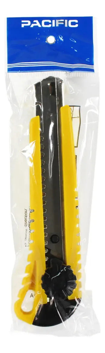Cutter Cartonero Pacific 16 cm Hoja 18 mm Ergonómico