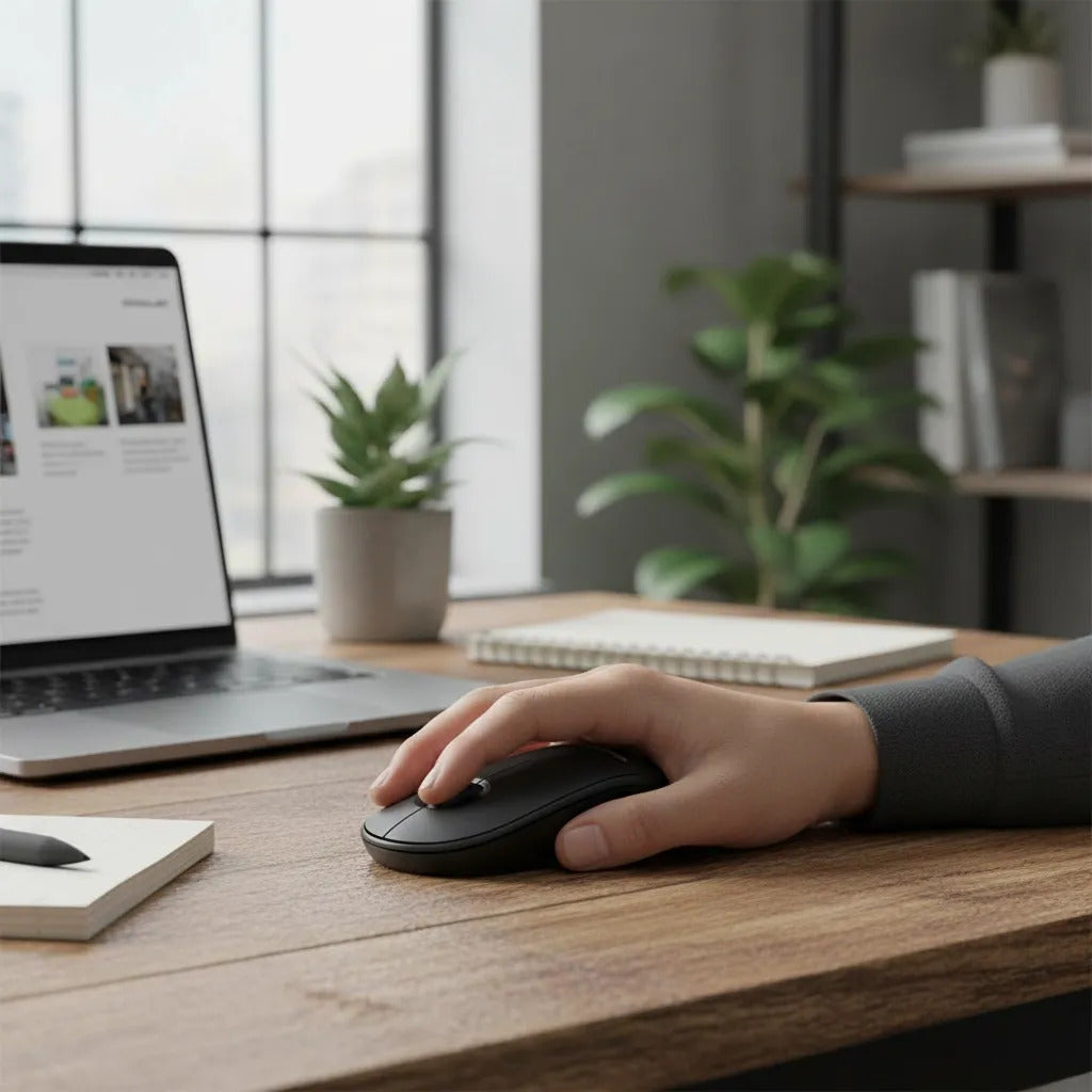 Mouse Silencioso Tecnolab Dual 2.4G y Bluetooth