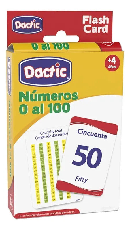 Flash Cards Números 0 al 100 Dactic 56 Piezas