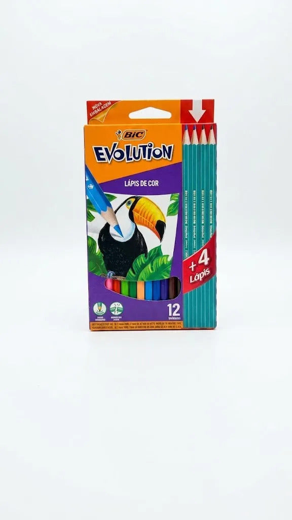Lápices De Color Bic Evolution 12 Colores + 4 Lápices Hb