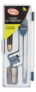 Compas Con Adaptador Y Sacapuntas Adix