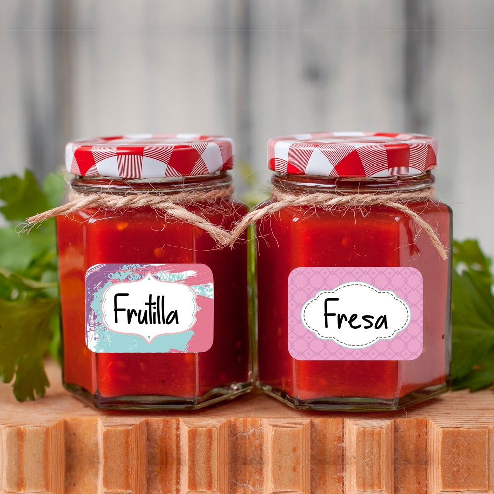 16 Etiquetas Decorativa Diseño Colores Con Lapíz Adetec - 5816