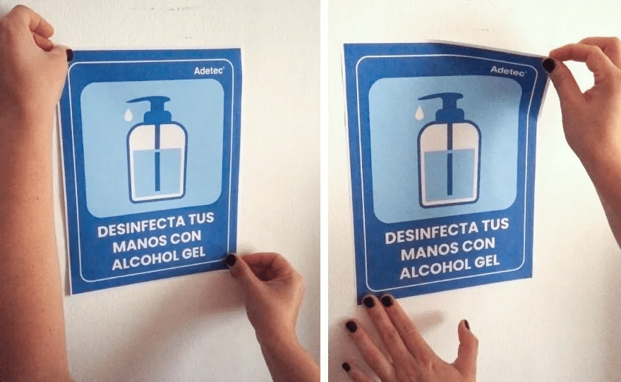 Afiche Removible Adhesivo Inkjet/láser 216x279 mm 10 Hojas Adetec - 7641