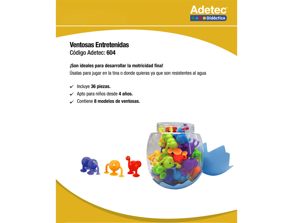Ventosas Didácticas Formas Entretenidas Adetec: Aprendizaje Lúdico