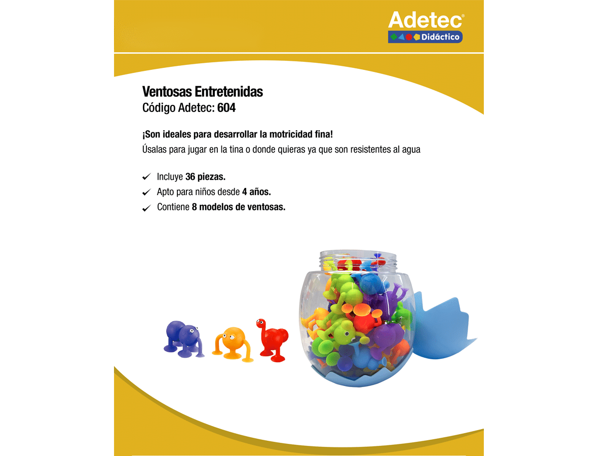 Ventosas Didácticas Formas Entretenidas Adetec: Aprendizaje Lúdico