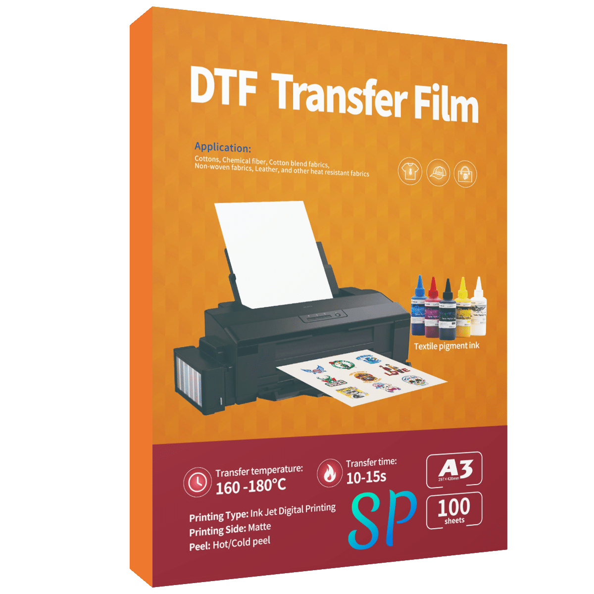 Papel Film DTF A3 x 100 Hojas SP - Film DTF Transfer Para Estampar